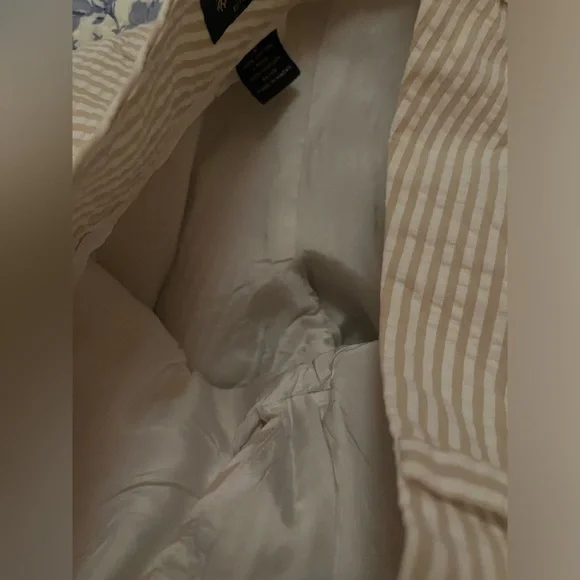 Cream Beige Brooks Brothers Seersucker pants size 2 - Picture 5 of 6